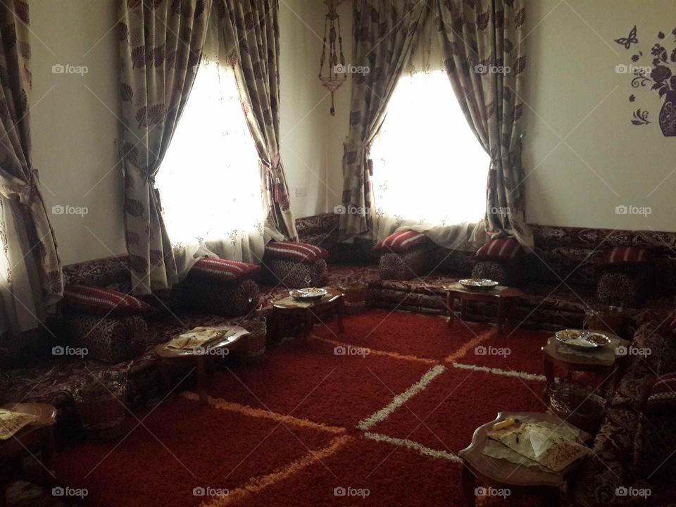 Our traditional setting room .. we call it diwan .. my dad used to set here most of his time .. it's cloudy today so the light is weak π