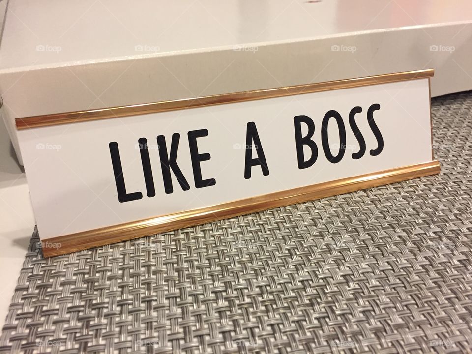Nameplate for someone who is self employed