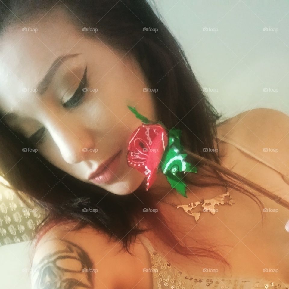 She's a beautiful rose with a mix of heavy thorns