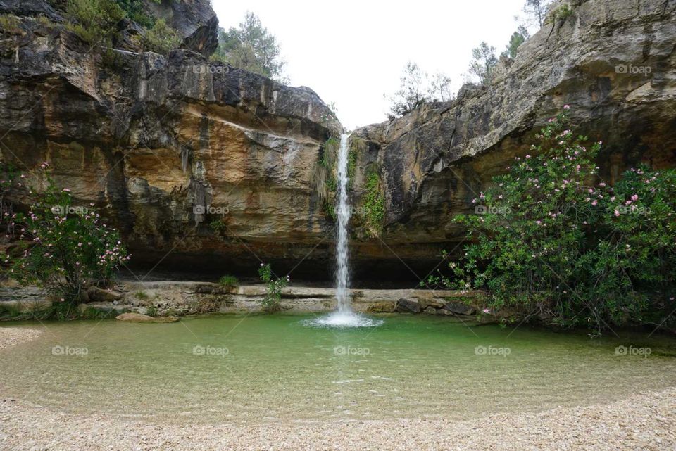 Waterfall#rock#lake#nature