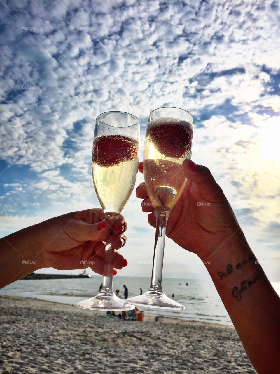 Champagne in the sun
