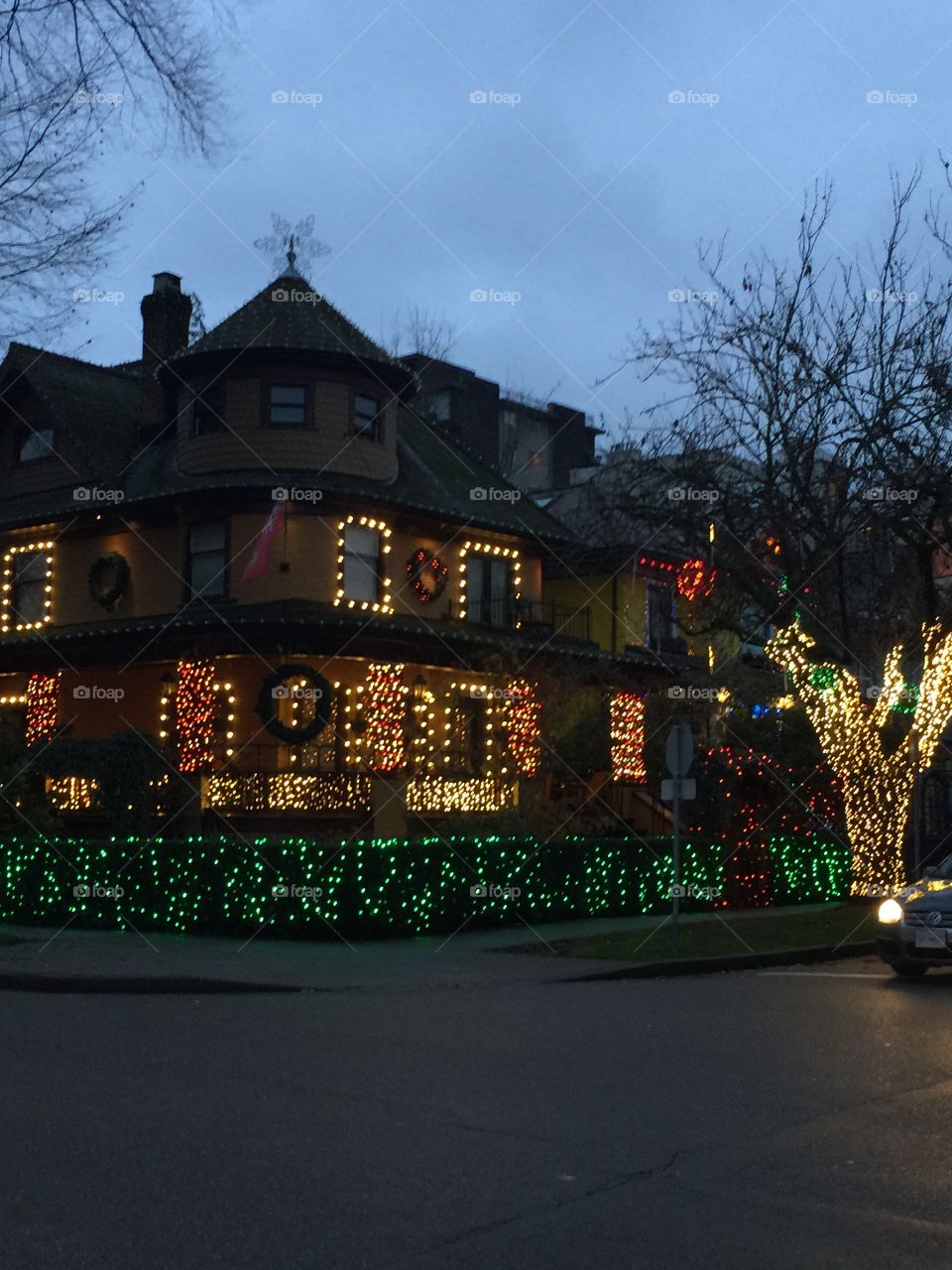 Christmas light display in Vancouver
