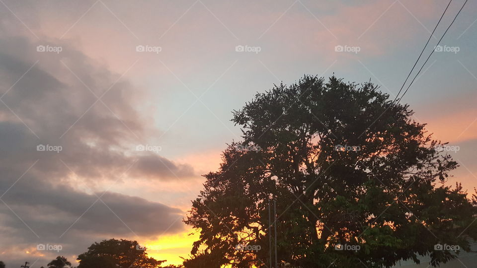 Magic sunset at home