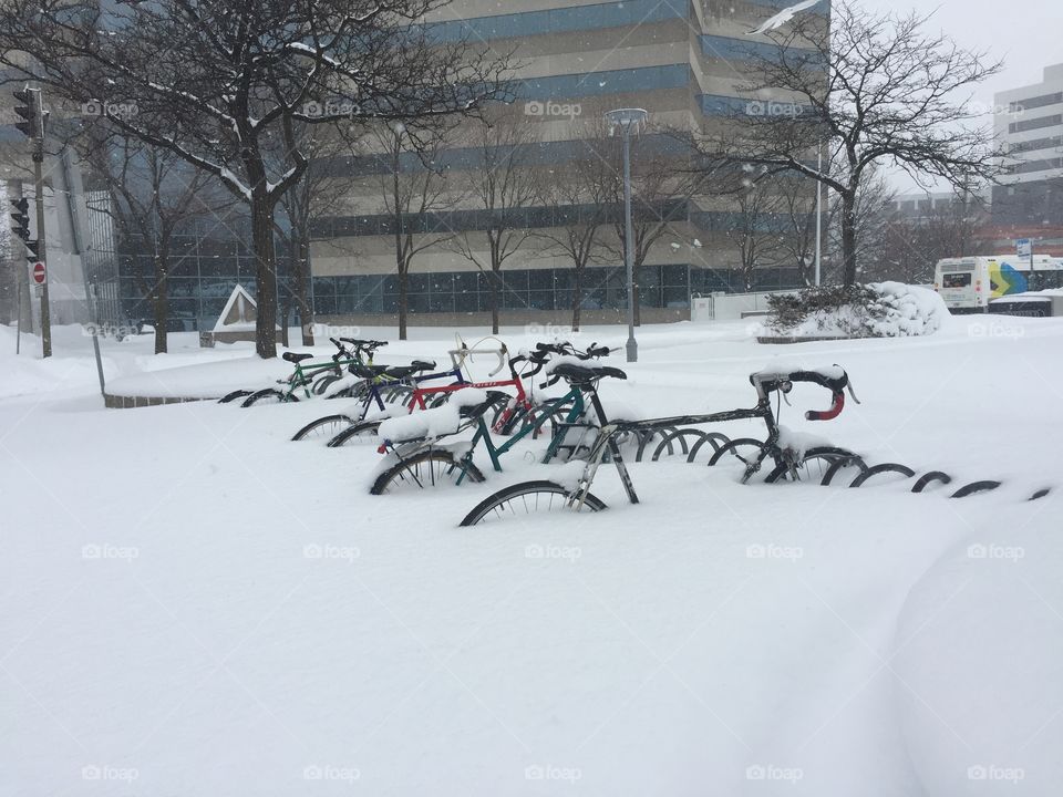 Bicycle in snow