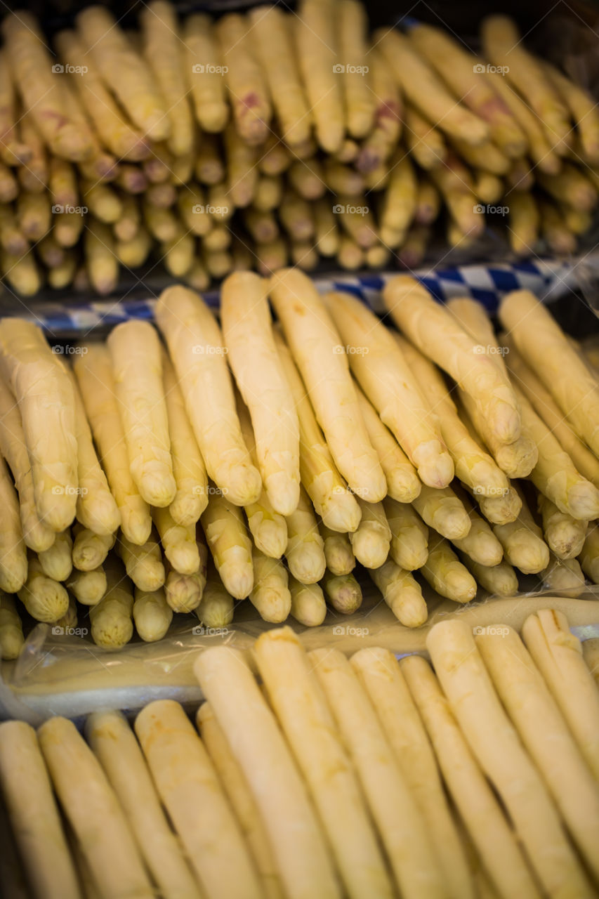 White asparagus on market 