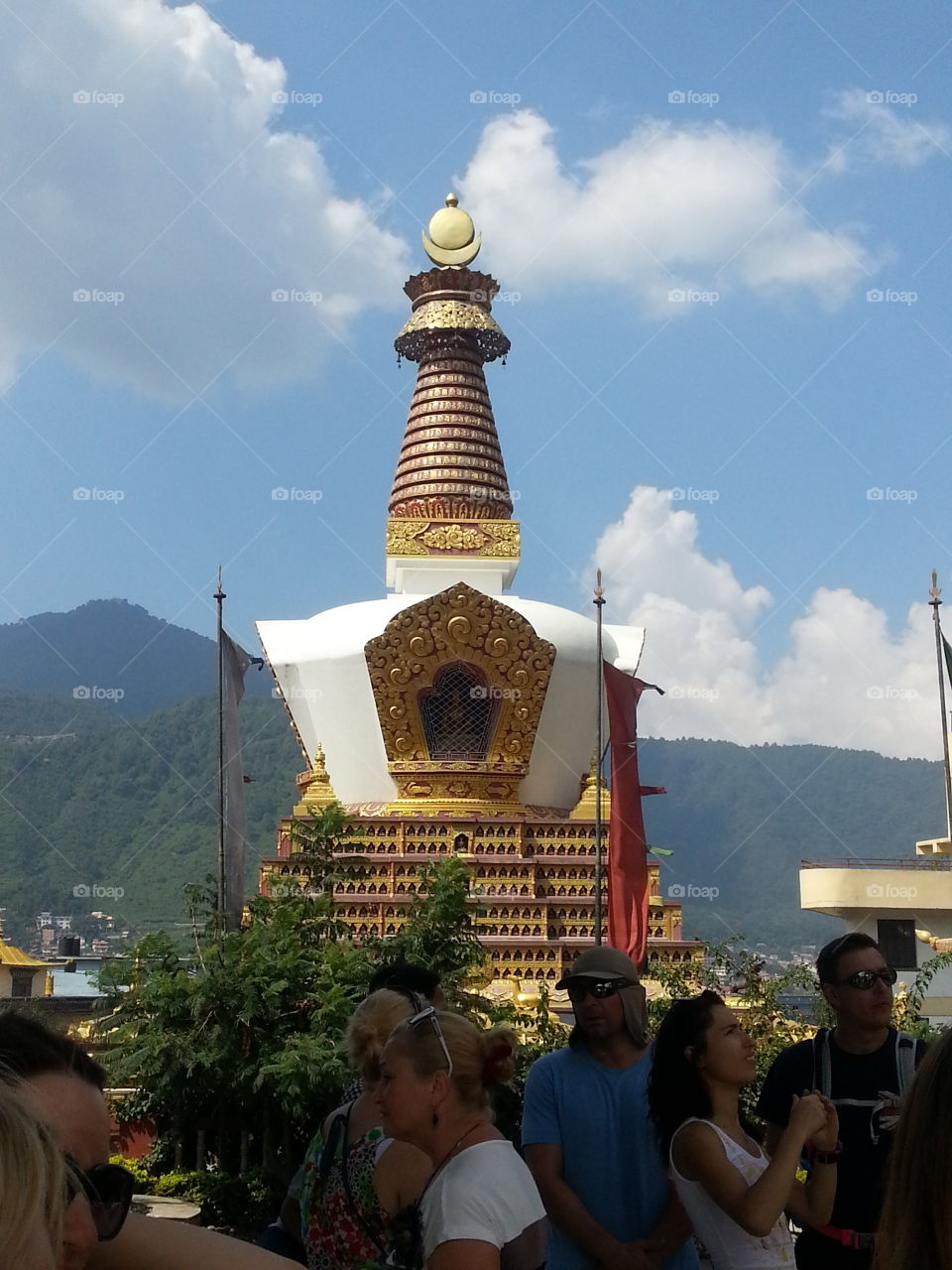 buddhist stupa. in Nepal