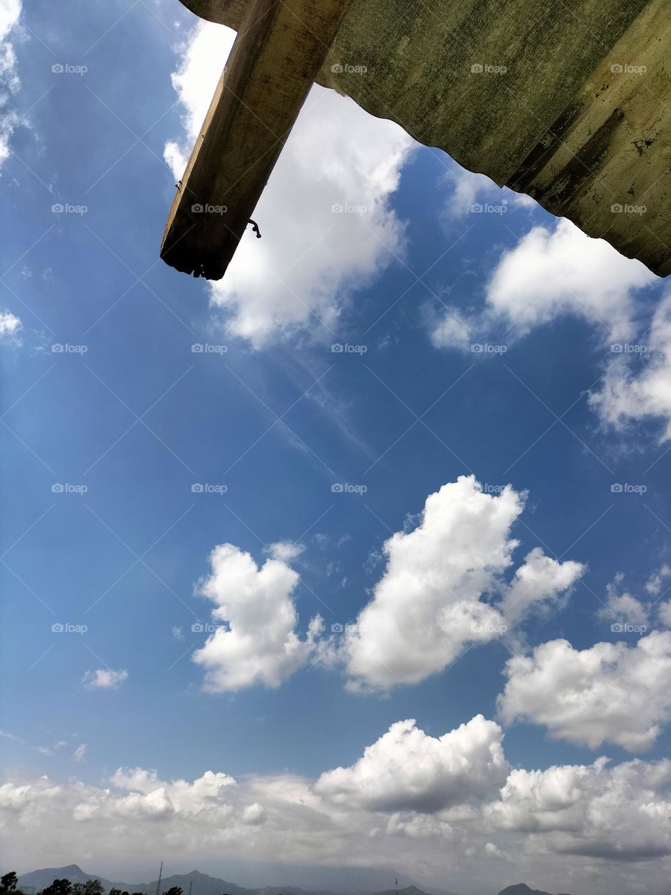 image of white clouds in a blue sky