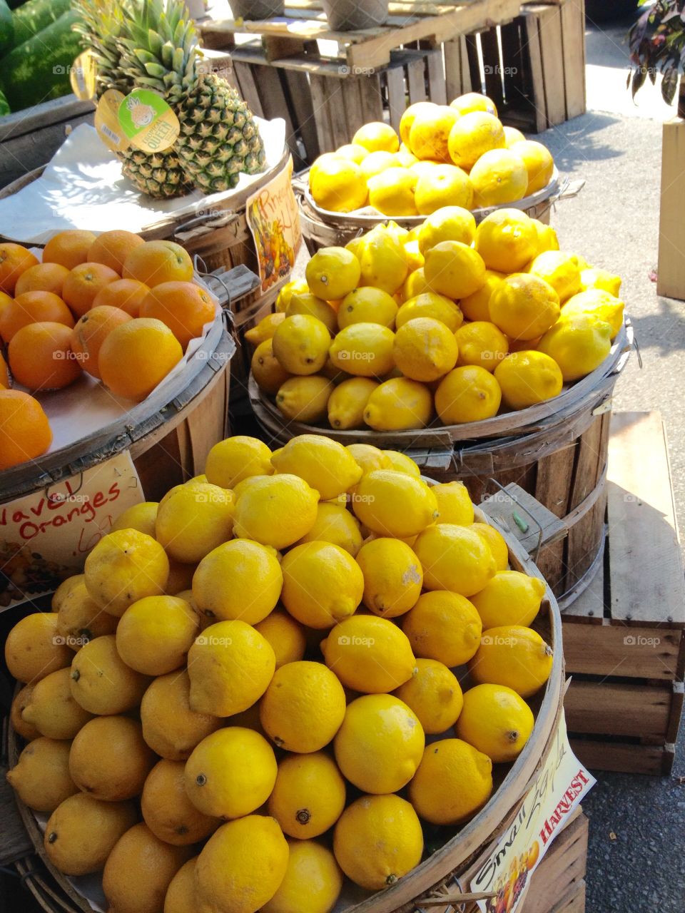 Local produce . Lemons