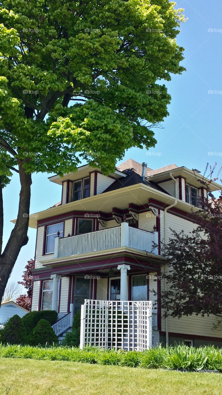 Architecture. House with Balcony