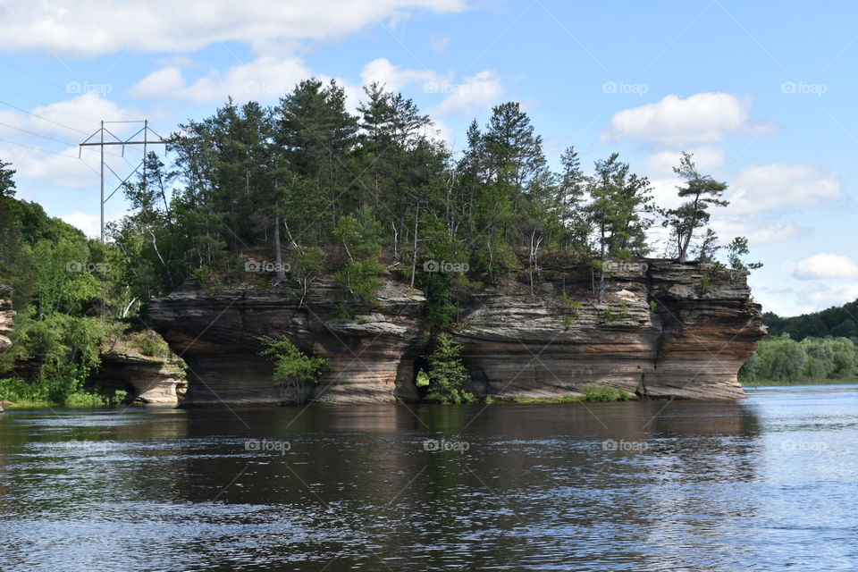 Rock formation on the Wisconsin River