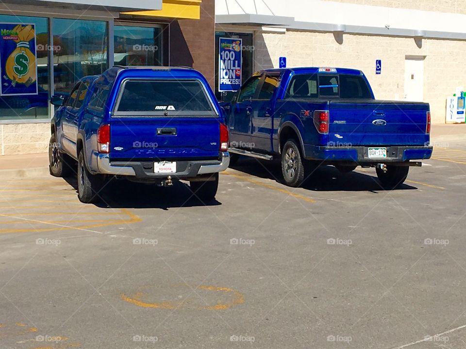 Blue trucks