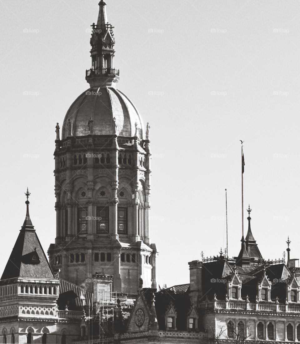 The capitol building in Hartford, Connecticut 