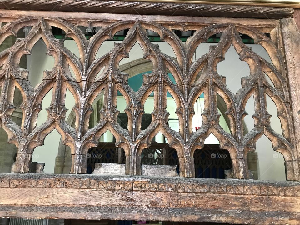 Craftsmanship of distinction with this Church partition.