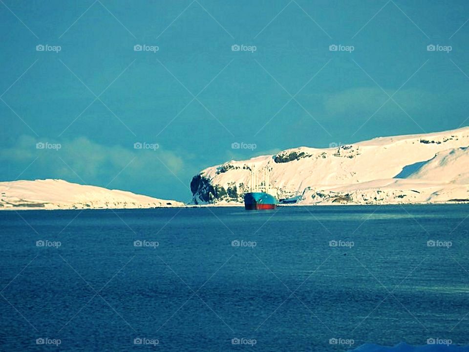 Boat on Bering Sea