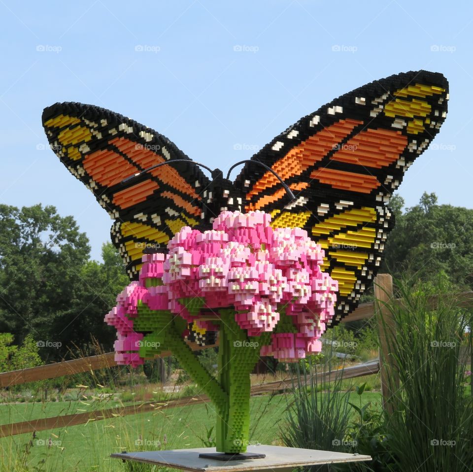 Lego Butterfly Sculpture