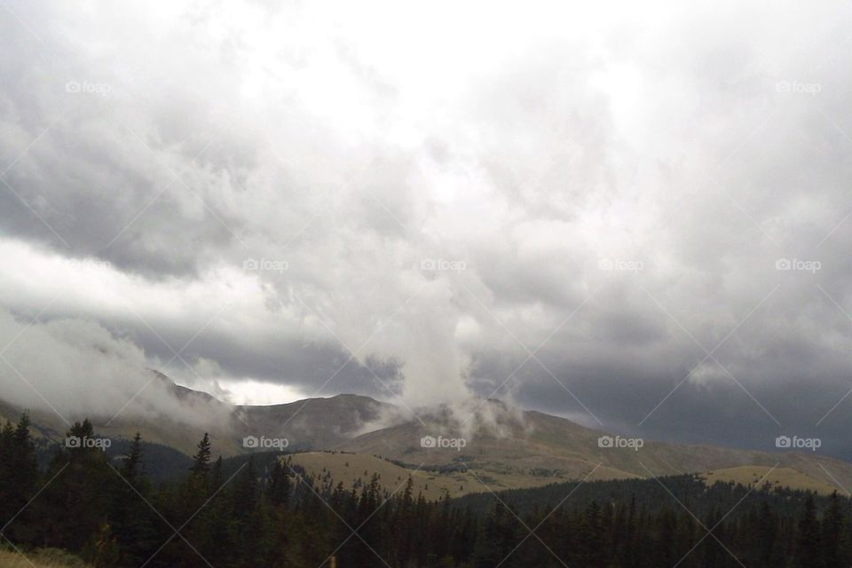 Clouds Forming on Mountain