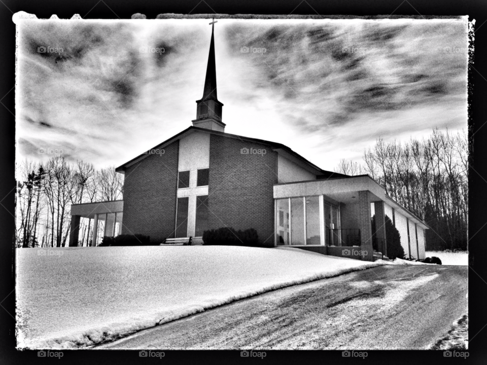winter church religion faith by lagacephotos