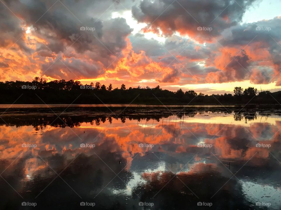 Sunset reflection