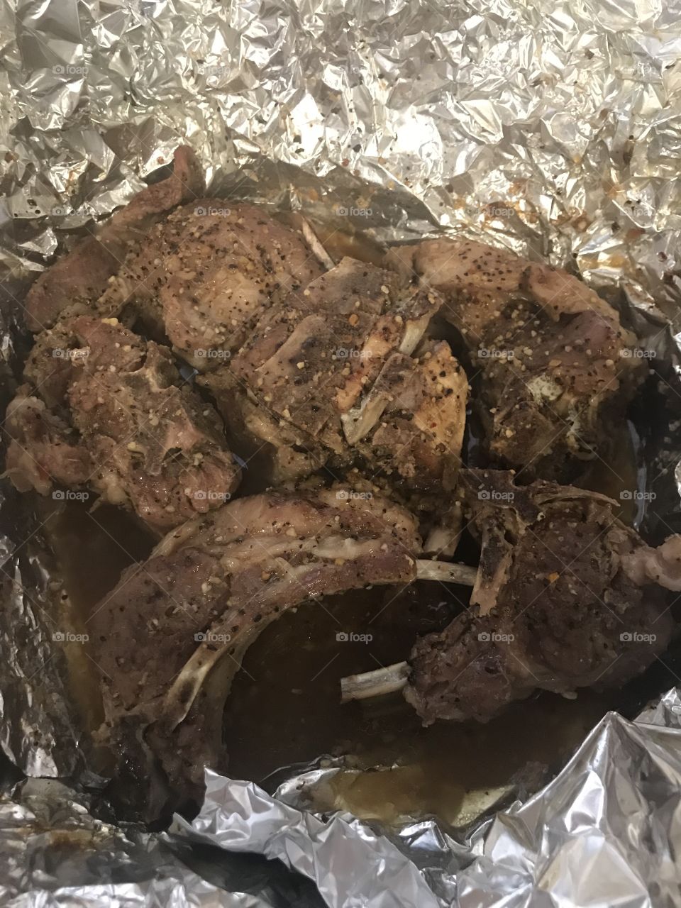 Lamb chops cooked to perfection lol