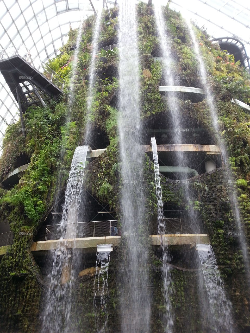 World's tallest indoor waterfall, Garden By The Bay, Singapore