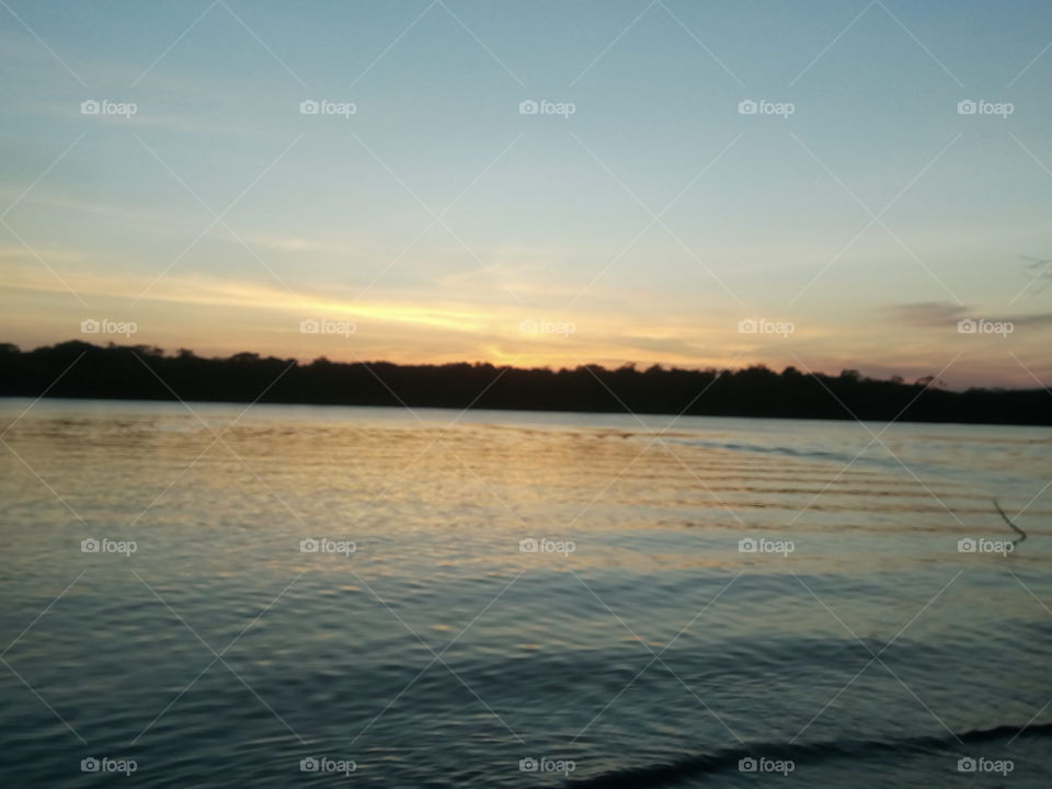 Sunset in Cinaruco River. Santos luzardos national park, Apure, Venezuela. Magical Momentos