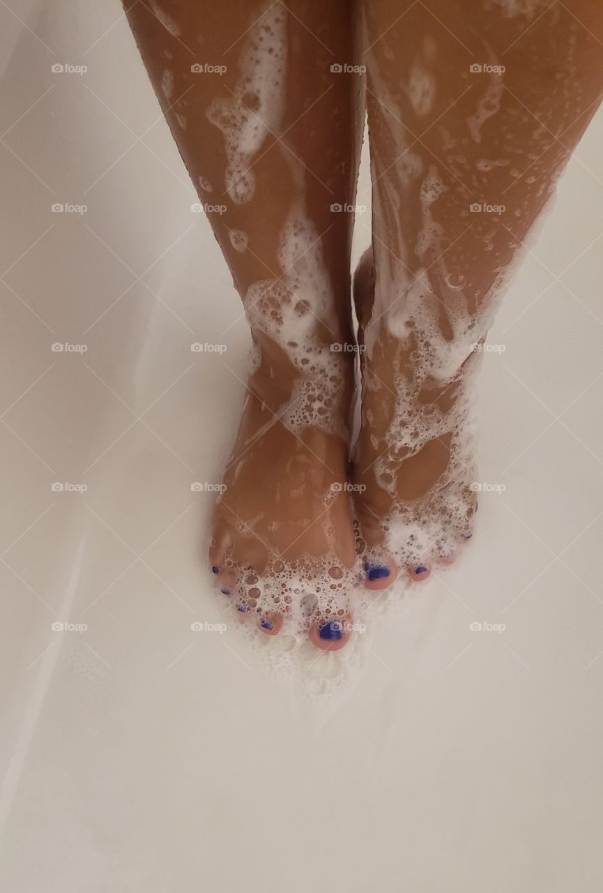 soapy feet