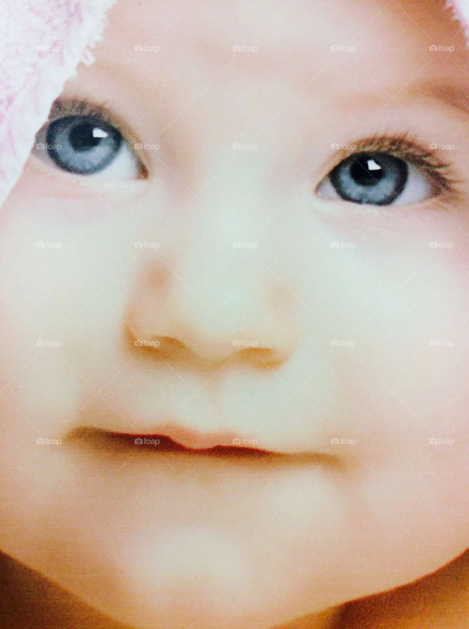 Extreme close-up of baby face