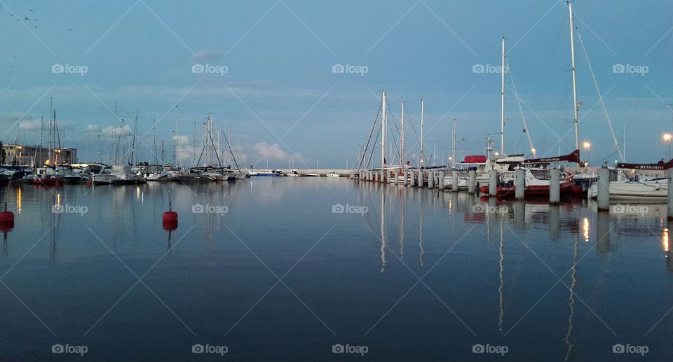 Small port with yachts 