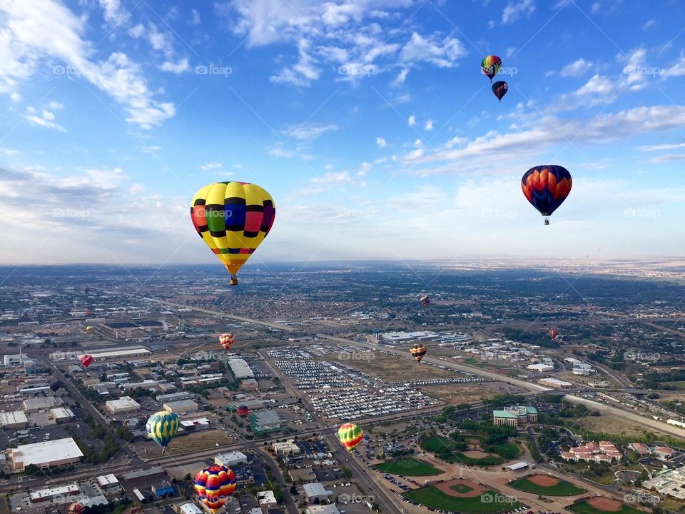 Balloon Fiesta 2015 ABQ. Up in the air, shot of some great colorful balloons!
