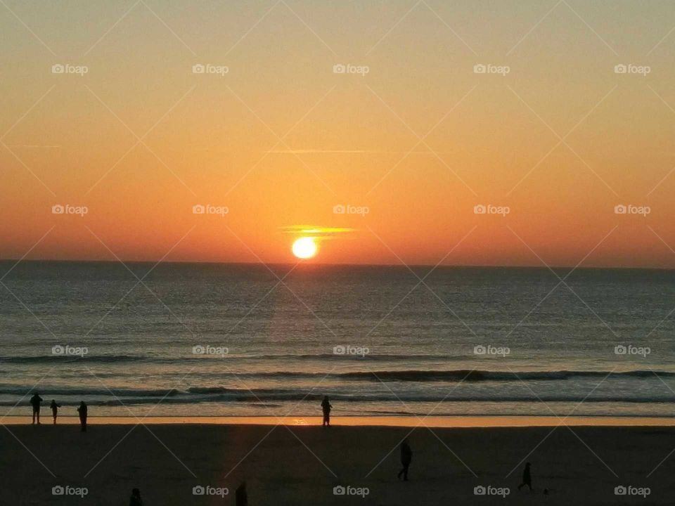sunset at aberavon beach