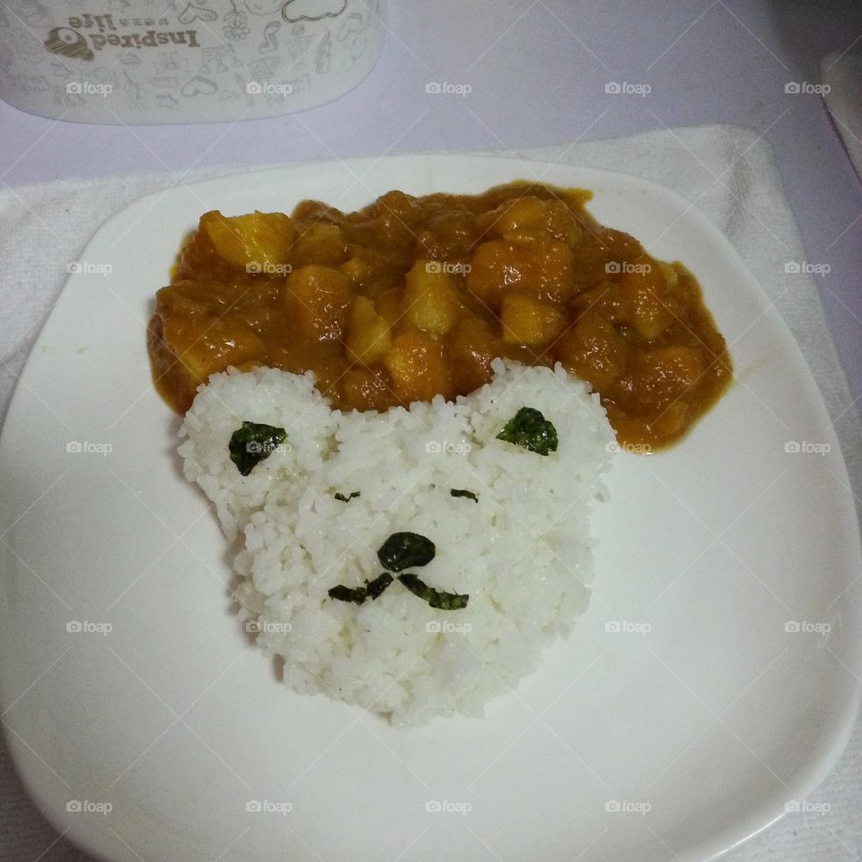 bear curry rice