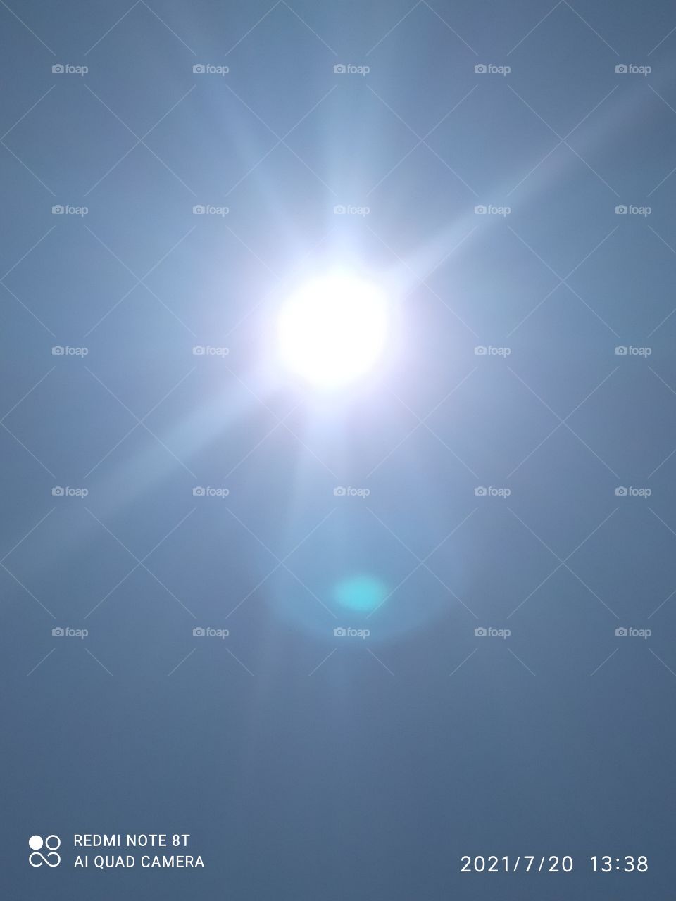 In the beach with a great sun