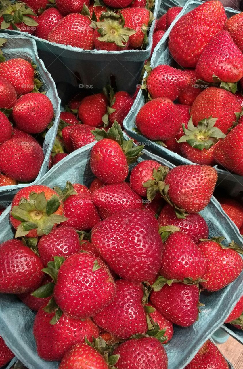 Colorful Strawberries in Pints