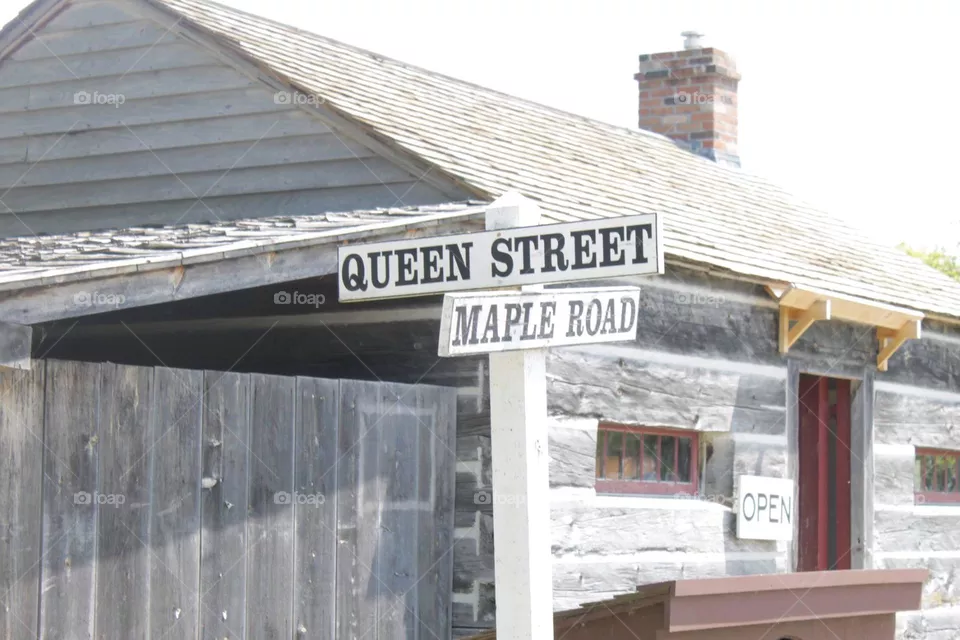 Queen Street! signs in old Ottawa! beautiful shades of Greys