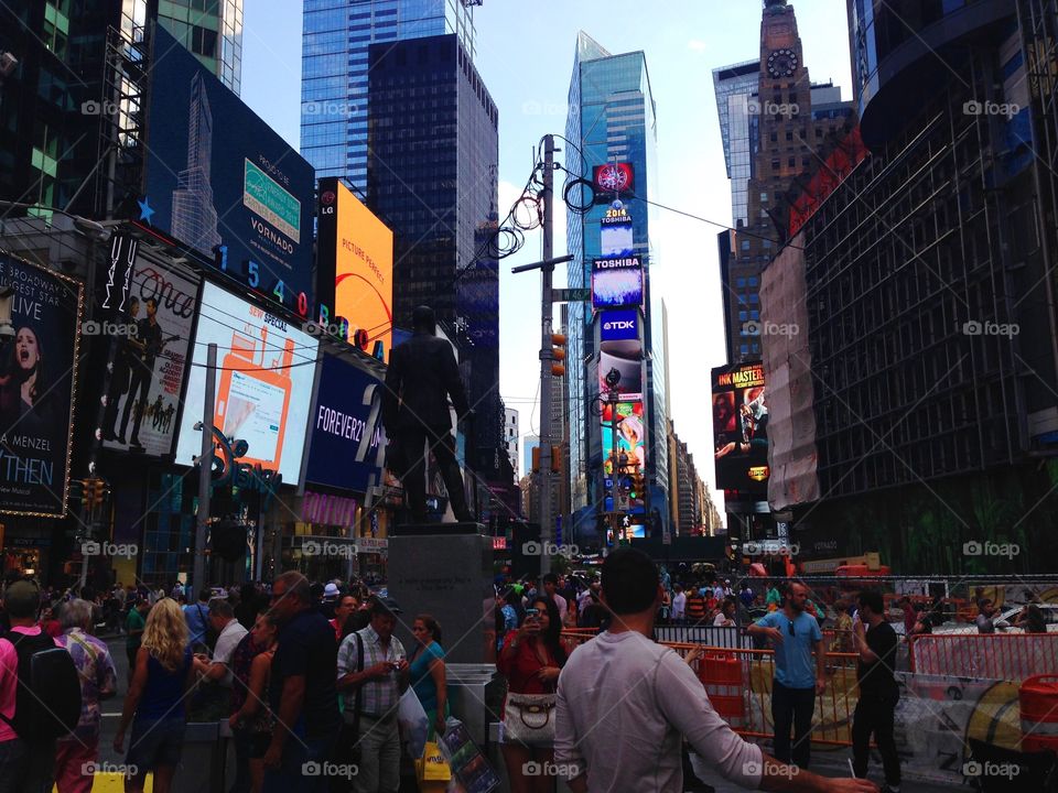 NYC in heat. Times Square