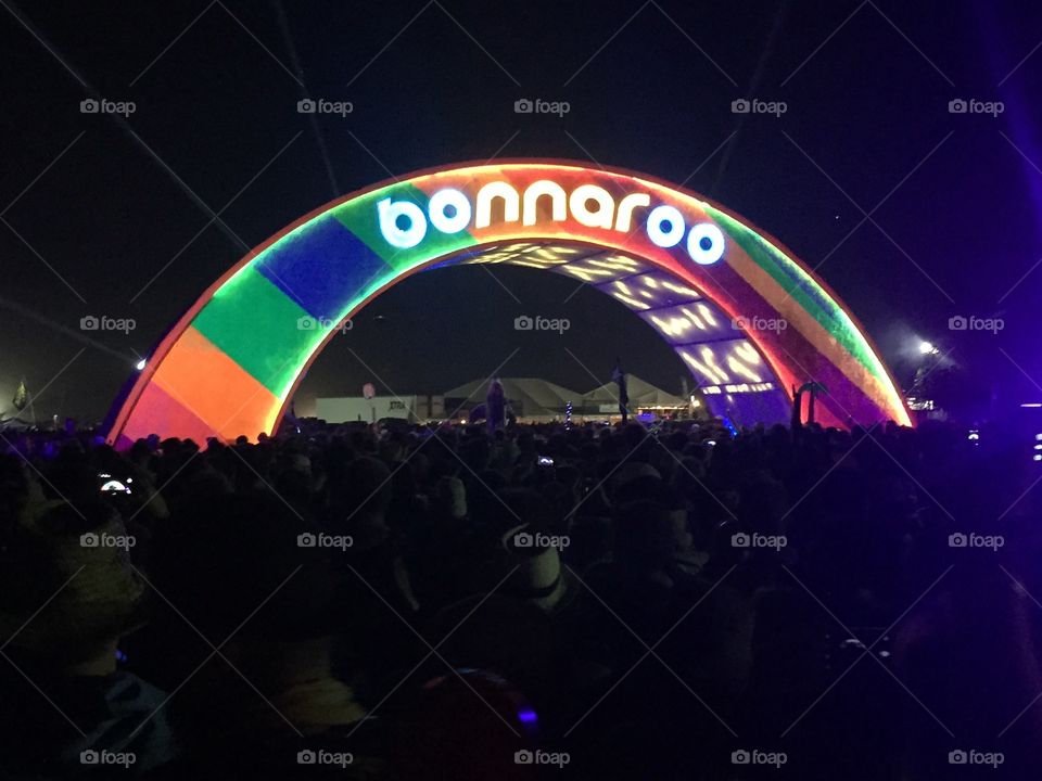Bonnaroo lights on the final night