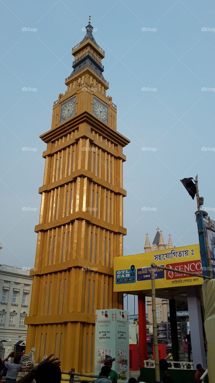 A tower model made to decorate...its golden and almost like a real tower in hight.