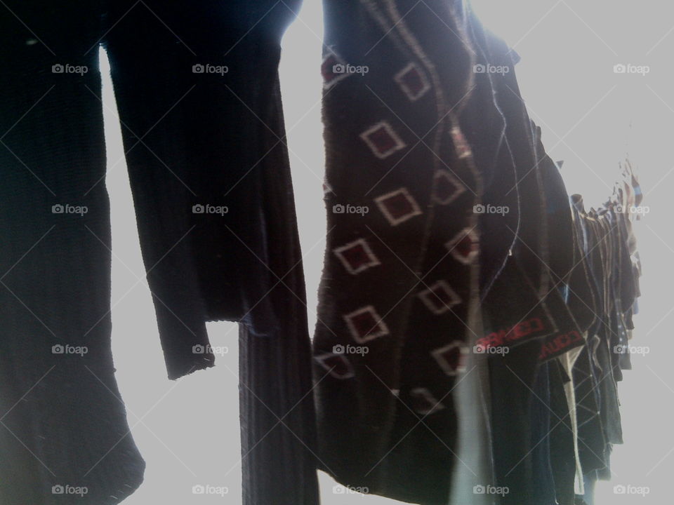 Footbridge of clean socks