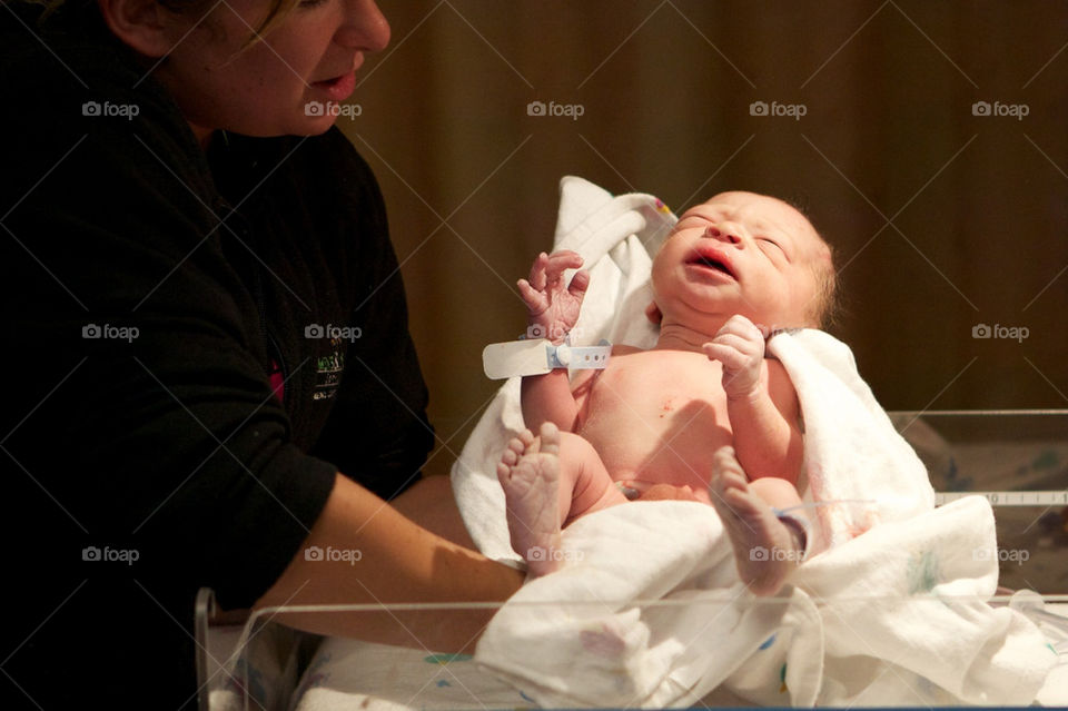 baby boy lights hospital by fotocapsule