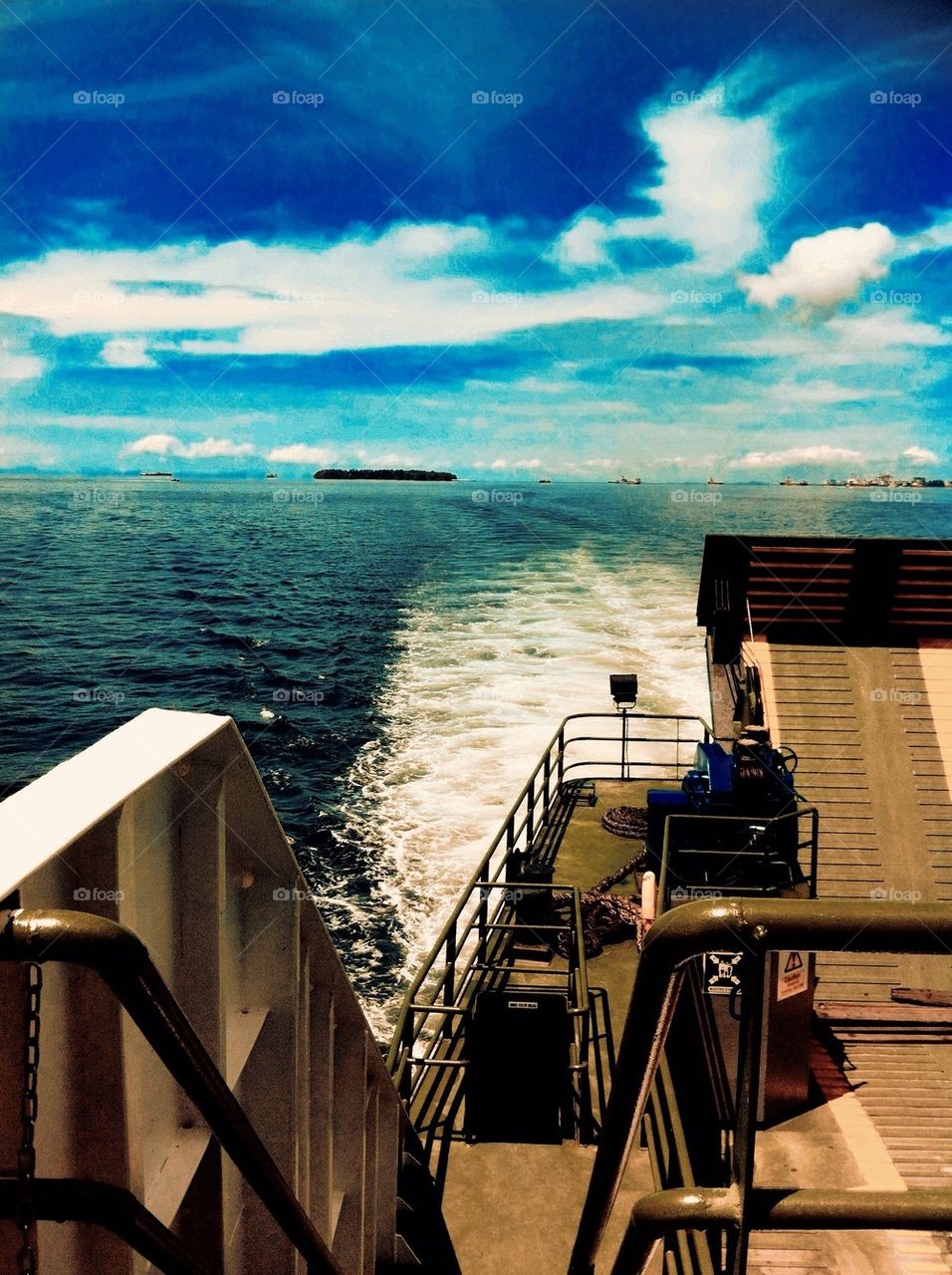 A view from a ferry in Labuan sea