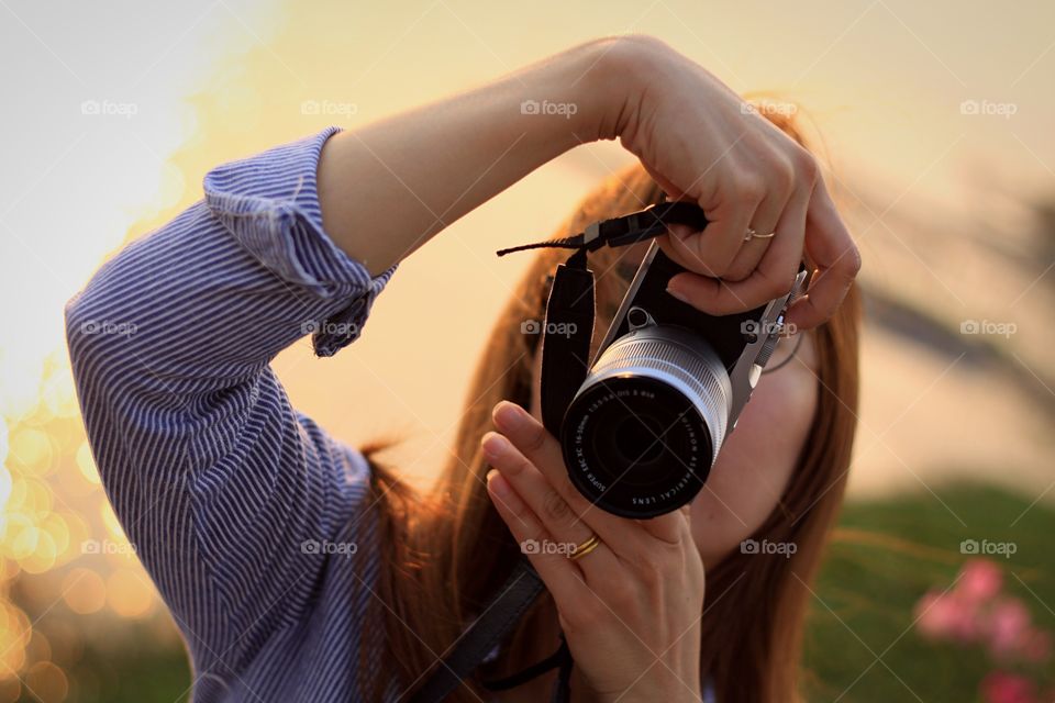 Women taking a photo 