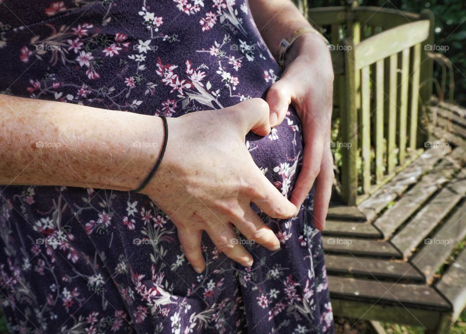 Showing all a mothers love in the garden. 