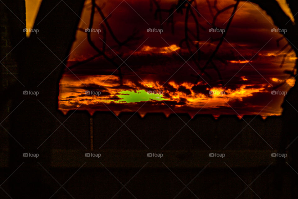 sunrise over the fence