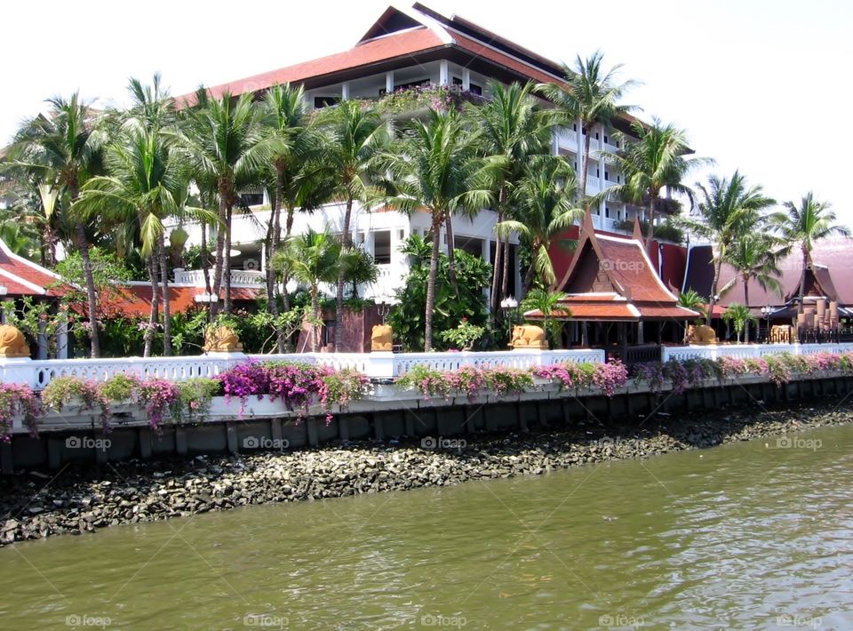 Bangkok Boat Ride. View From the Chao Prahaya River