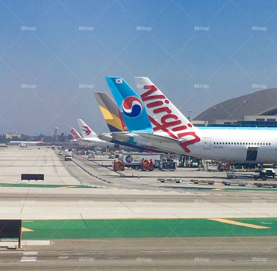 A rainbow of colors at LAX
