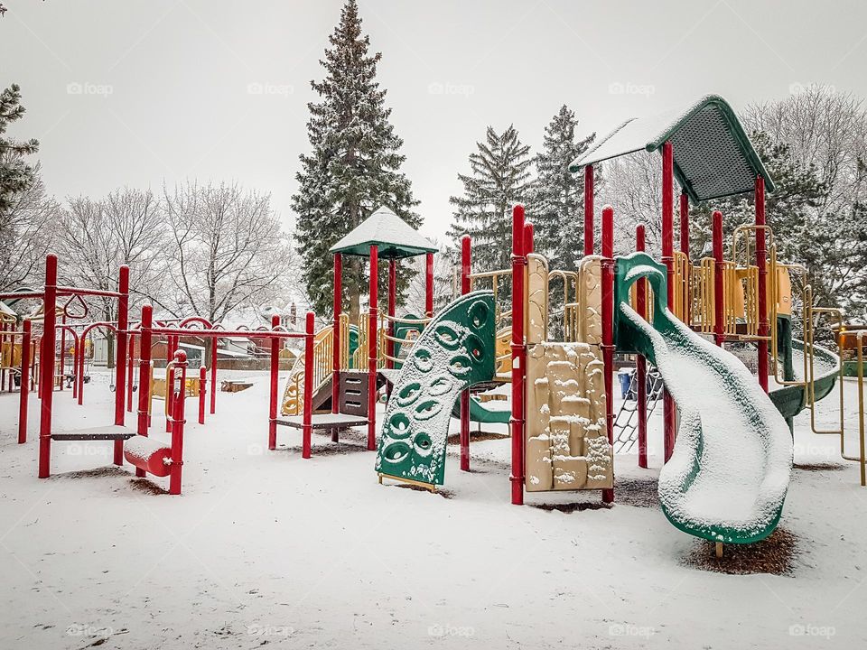 Playground in wintet