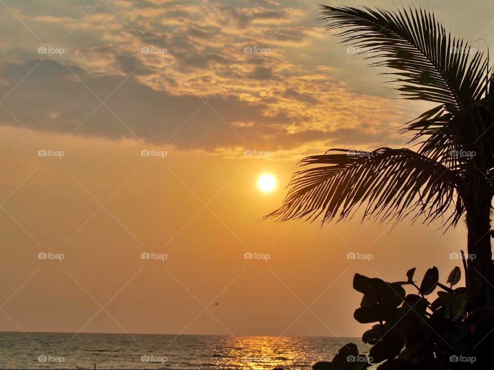 Sunset on the beach 