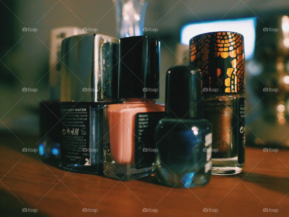 Collection of nail polish 