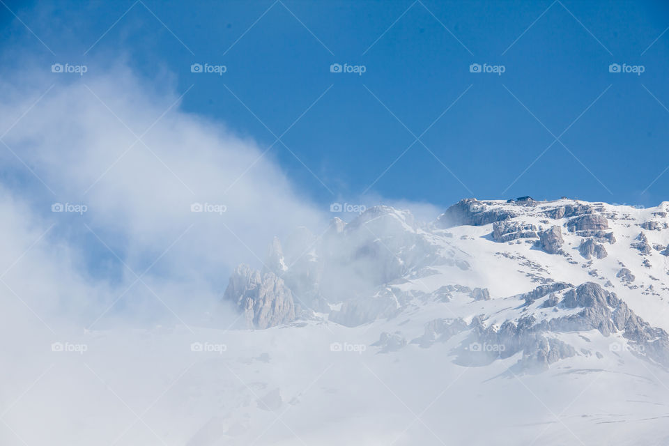 View of snowy mountain