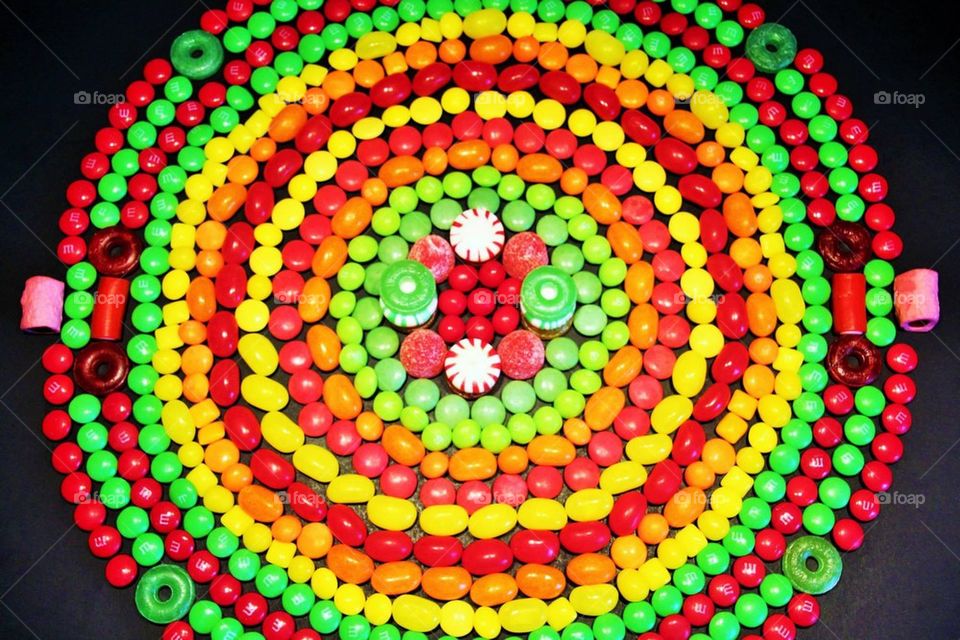 Sphere of Colorful Candies